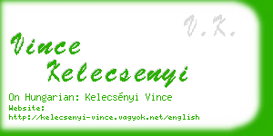 vince kelecsenyi business card